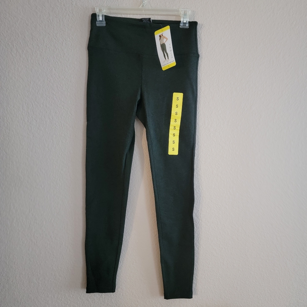 Max & Mia Ladies’ High Waist French Terry Legging Dark Olive NWT - Picture 7 of 8